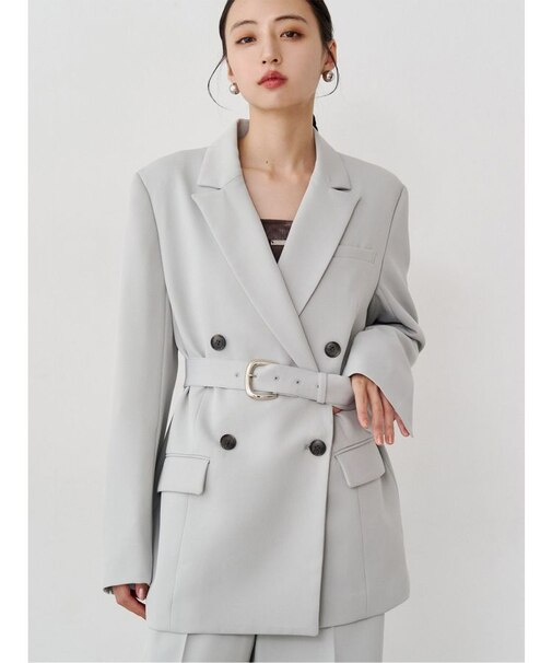 ベルテッドテーラードジャケット【セット販売対象】