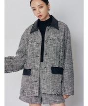 ツイードミドルジャケット