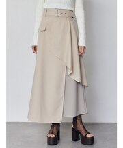 レイヤードハイウエストスカート