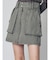 フロントZIPアウトポケットミニスカート