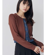 レイヤードクロップドカーディガン