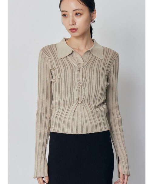 フロントピンチニット