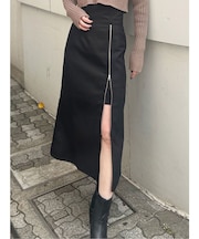 ジップスリットAラインスカート