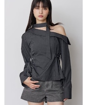 ボウタイワンショルブラウス