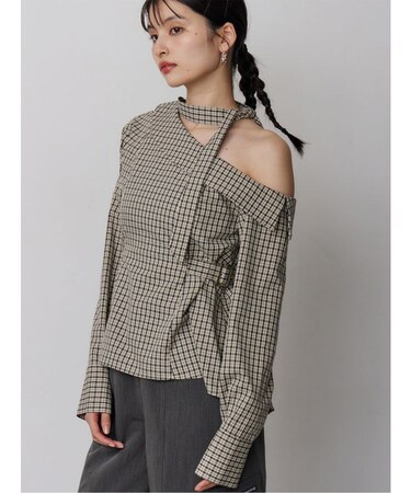 ボウタイワンショルブラウス