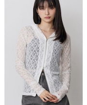 スウィッチングスリーブレースフーディ