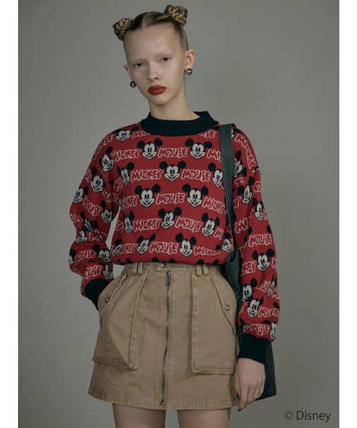 【ミッキーマウス】ジャガードニット
