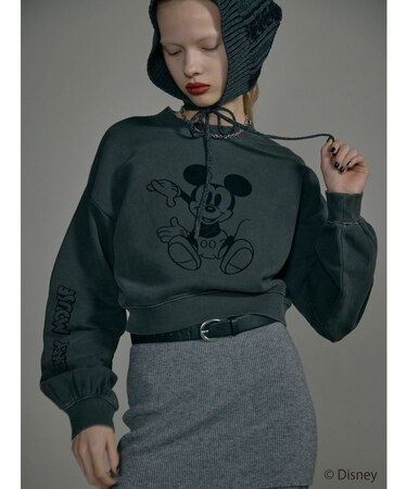 【ミッキーマウス】フロッキーデザインスウェット