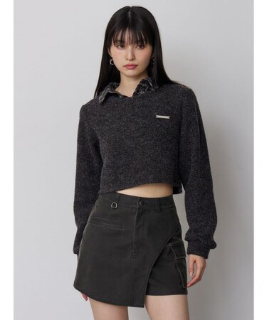 チェックカラートップス