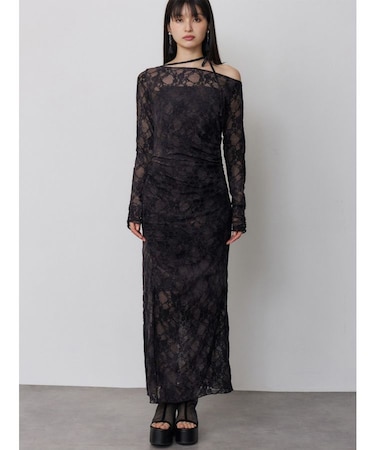 フロッキーフラワーシアーワンピース