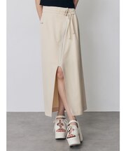 ダブルベルトアシメZIPスカート