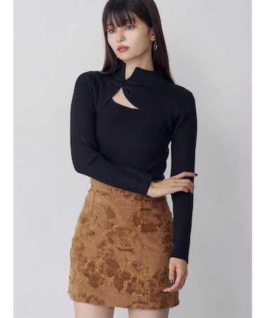 チャイナタイトニット