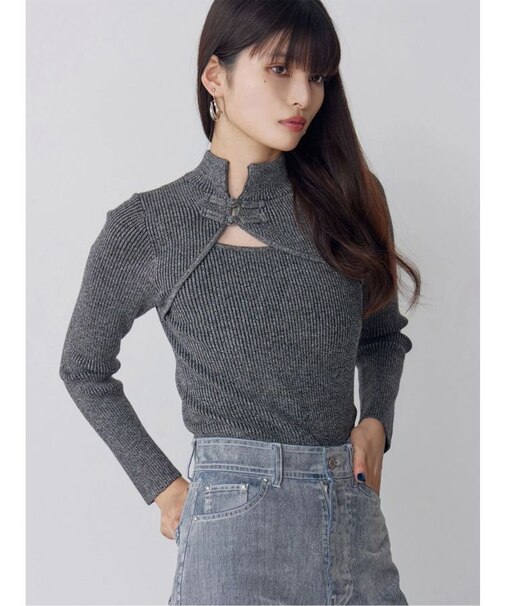 チャイナタイトニット