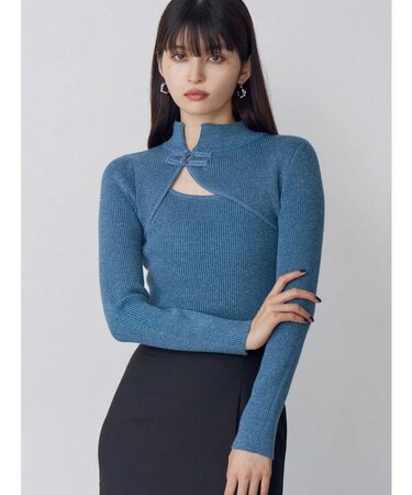 チャイナタイトニット