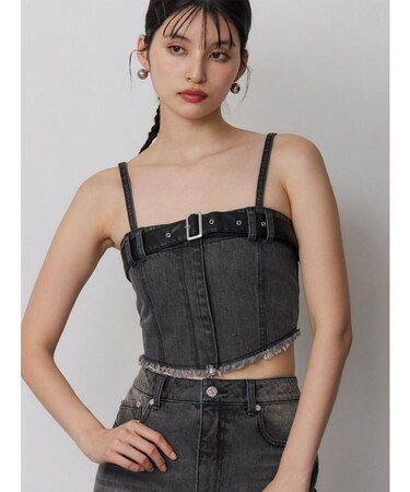 デニムビスチェ【セットアップ着用可】