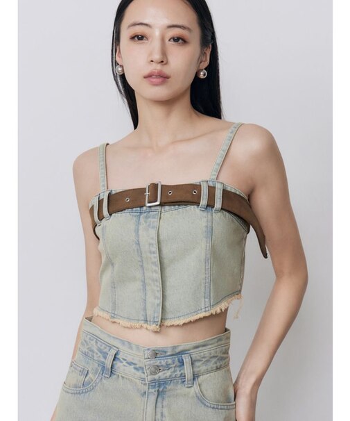 デニムビスチェ【セットアップ着用可】