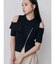 ショルダーカットZIPハーフニット