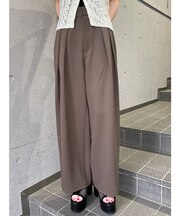ダブルタックワイドパンツ