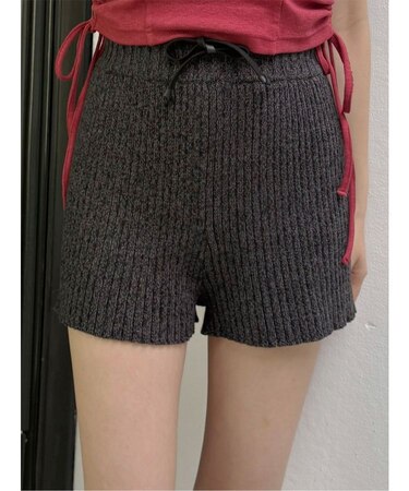 リブニットキュロット