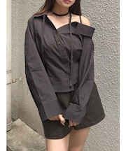 マルチウェイオフショルストリングシャツ