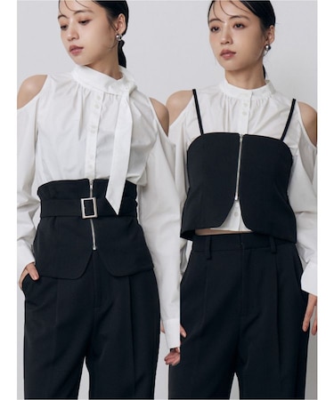 2wayジップビスチェ【セットアップ着用可】