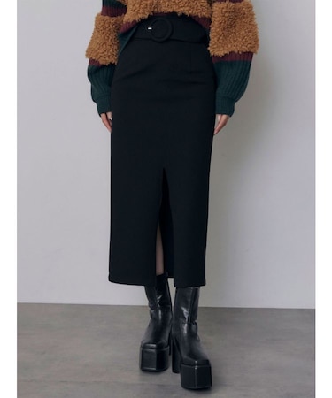 【20th Anniversary Iconic Items】ベルテッドペンシルスリットスカート