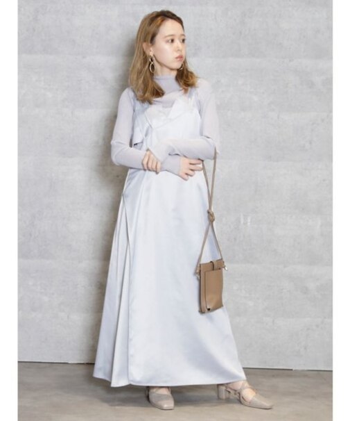 レイヤードマルチストラップキャミワンピース