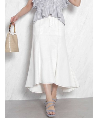 ステッチマーメイドデニムスカート