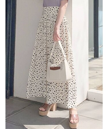 ランダムパターンロングスカート