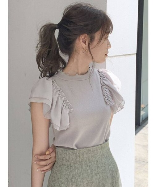 ダブルシフォンドッキングカットソー