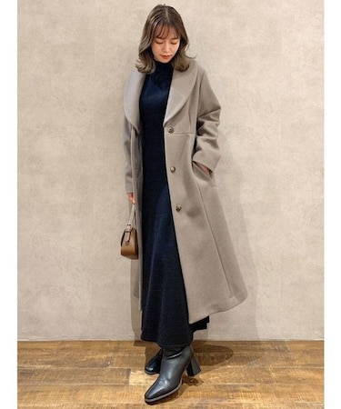 ラペル2wayフレアコート