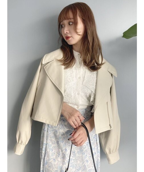 ビッグカラーライダースジャケット