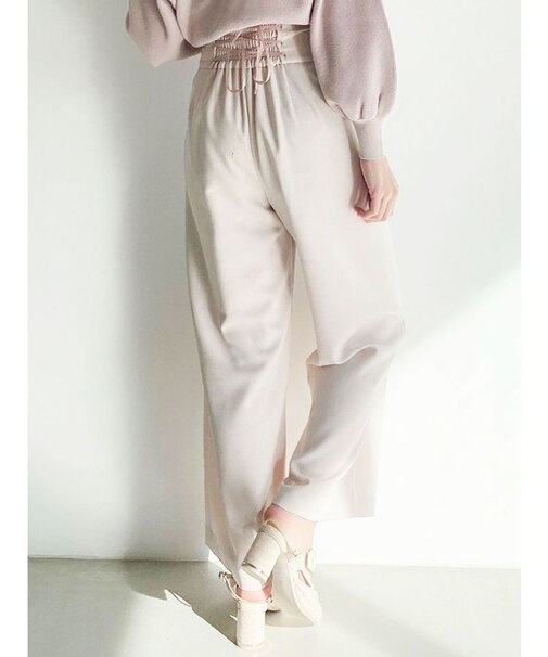 ハイウエストレースアップパンツ