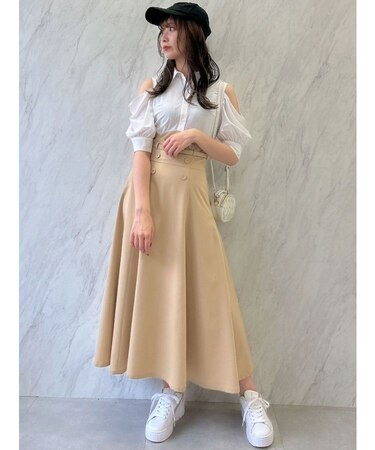 【WEB限定カラーあり】オープンショルダートレンチワンピース