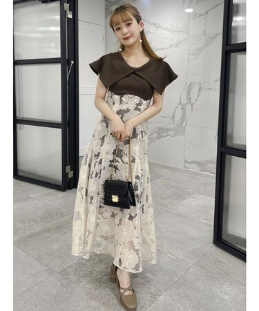 オパールフラワーコルセットワンピース