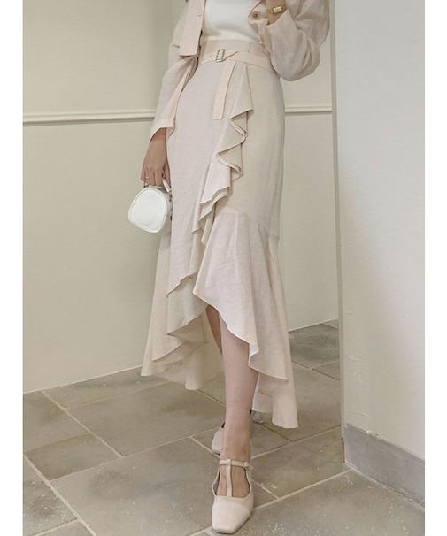 フリルフレアスカート