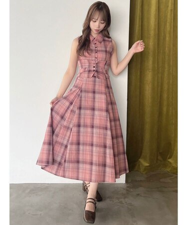 【WEB限定カラーあり】ベストコルセットレースアップワンピース