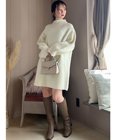 パーティパールビジューニットワンピース