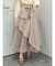 アシメティアードプリーツスカート