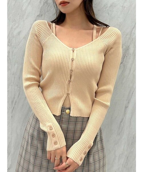 バッククロスカーデタイトトップス｜ダズリンの通販｜&mall（アンド