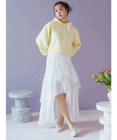 【CALNAMURコラボ】ミックスティアードスカート