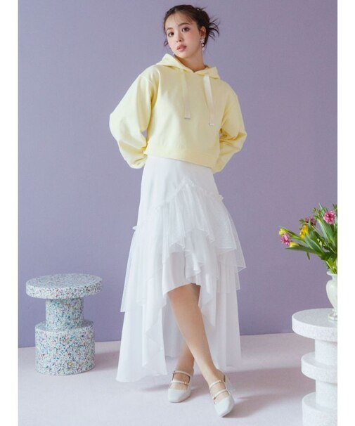 【CALNAMURコラボ】ミックスティアードスカート