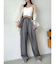 【WEB限定】サス付サテンテーパードパンツ