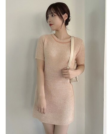 【WEB限定】ファンシーカラーニットミニスカート