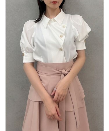 マルチボタンデザインブラウス