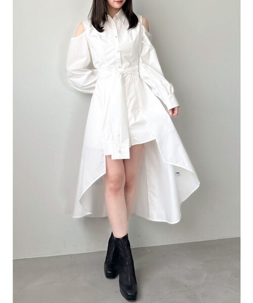 dazzlinレイヤードヘムシャツワンピース レイヤードヘムシャツワンピース｜ダズリンの通販｜&mall（アンド