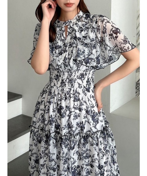 dazzlin watercolorflowerワンピース dazzlin ワンピース 「WEB限定追加」Watercolorflowerワンピース