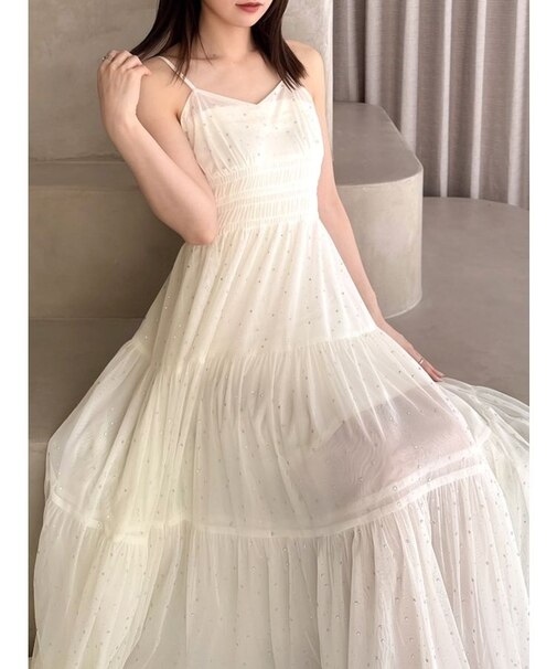 オーロラストーンチュールワンピース