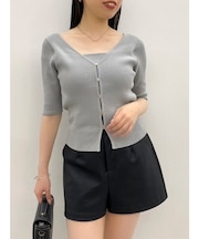 カーデタイトレイヤードトップス