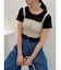 ダブルジップリブニットビスチェ